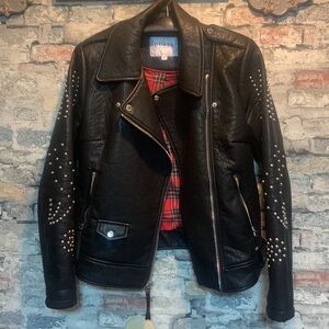 Rare Guess Moto Leather Jacket